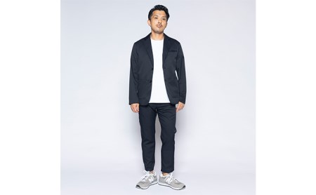 【ふるなび限定】メンズ アンクルストレートパンツ「ワークウェアスーツ」スーツに見える作業着 　 丸洗い可 ストレッチ 速乾 部屋干し可 撥水 シワになりにくい　ダークネイビー FN-Limited-S