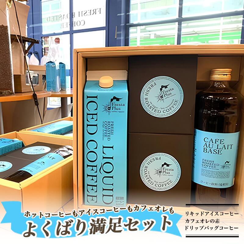 【ふるさと納税】ホットコーヒーもアイスコーヒーもカフェオレも！よくばり満足セット | コーヒー 珈琲 自家焙煎 珈琲豆 リキッドコーヒー アイスコーヒー ギフト 贈答 茨城県 つくば市