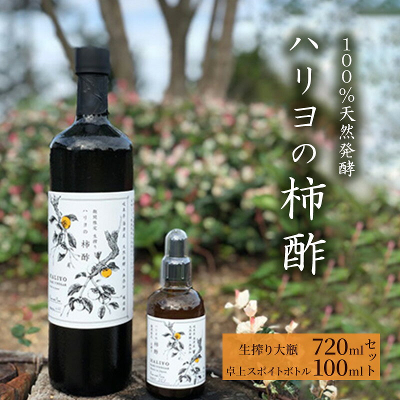 【ふるさと納税】ハリヨの柿酢生搾り（720＆100）