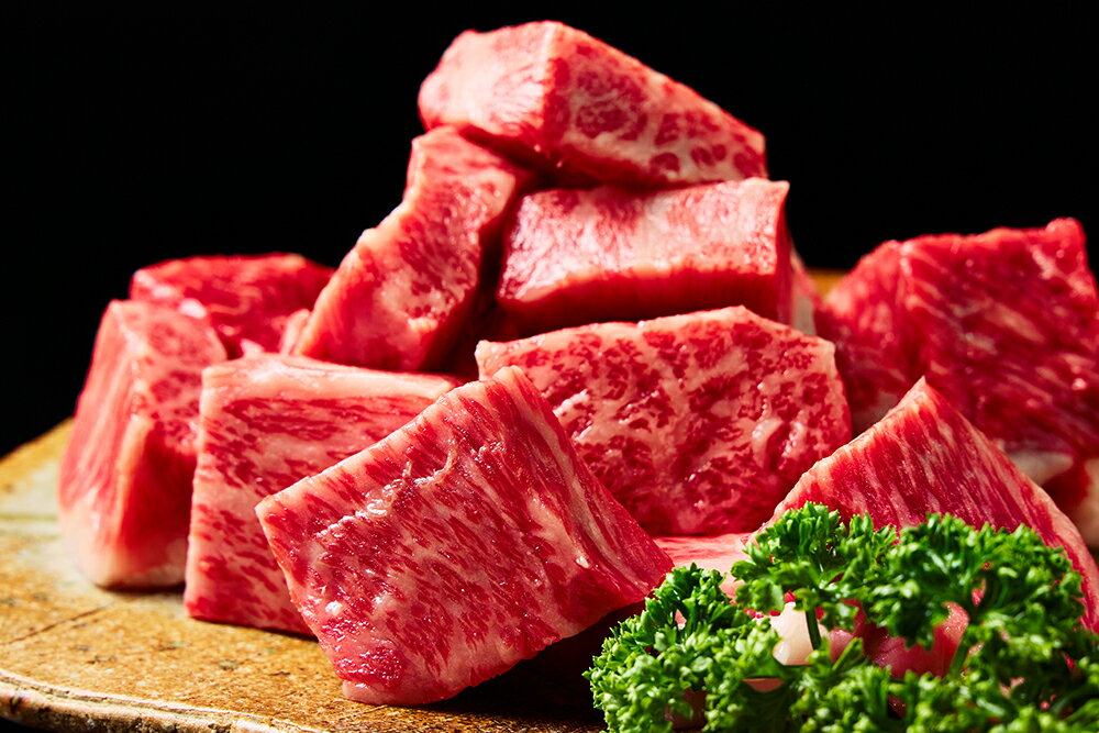 【ふるさと納税】A5等級 未経産雌牛限定　近江牛サイコロステーキ 450g 近江牛 国産 牛肉 近江フードJAPAN 冷凍