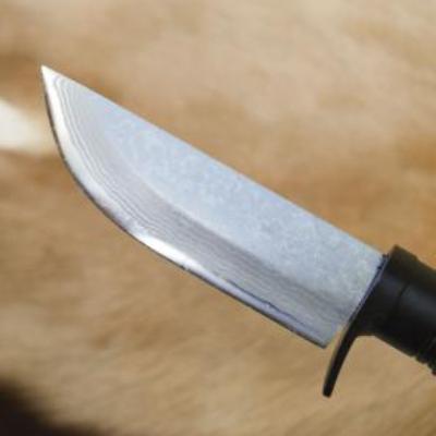 ふるさと納税 南国市 晶之作:土佐鍛 ソロキャンプ剣鉈『三色陽炎 [全曇] 』 ダマスカス15層青2鋼・黒ツバ |  | 03