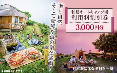 P9-01和島オートキャンプ場利用割引券 3000円分