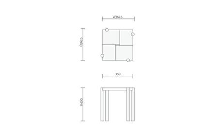 【受注生産】Side Table 04［四角］ 胡桃/oil finish / テーブル サイドテーブル 机 デスク 家具 インテリア 木目調 ナチュラル おしゃれ デザイン ダイニング 寝室 / 恵