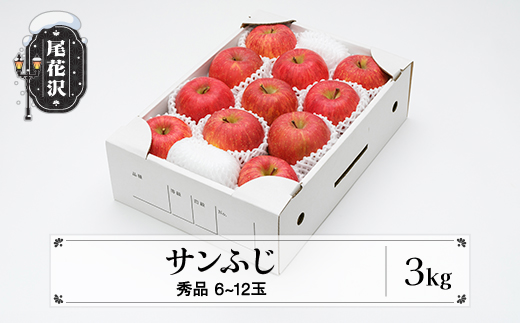 先行予約 りんご サンふじ 秀品 3kg 令和8年産  12月上旬~1月中旬頃発送 ns-risfx3-b