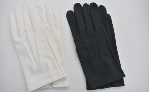 礼装用鹿セーム革手袋（ドレスグローブ）M-13　黒 24cm