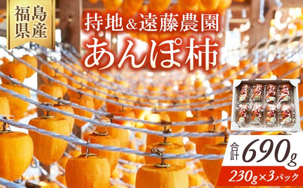 
                  あんぽ柿 230g×3パック | 柿 干し柿 ドライフルーツ セミドライフルーツ 和スイーツ 福島県 国見町 持地＆遠藤農園
                