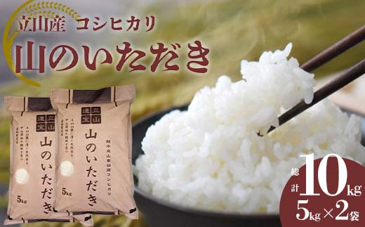 
立山産コシヒカリ 山のいただき 合計10kg (5kg×2袋) コシヒカリ 銘柄米 ブランド米 国産 米 お米 日本米 ギフト 贈り物 備蓄 防災 食品 昆虫王国立山 立山自然ふれあい館米 F6T-520
