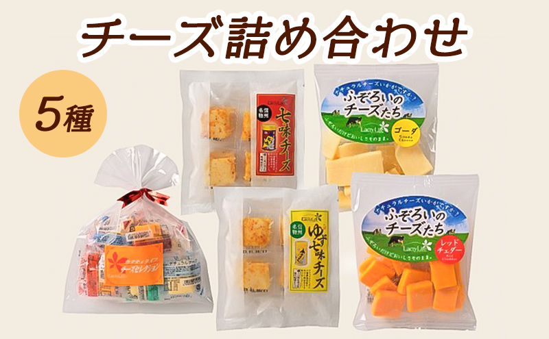 5種のチーズ詰め合わせおつまみ 詰め合わせ  セット 長野 信州 小諸 乳製品 加工食品 盛り合わせ 