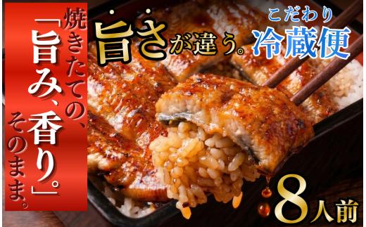 かくれうなぎ誕生の店　川八 うなぎ蒲焼 8人前 【 鰻 うなぎ ウナギ 蒲焼き 丑の日 冷凍 静岡 伊豆 】　<AT-11>