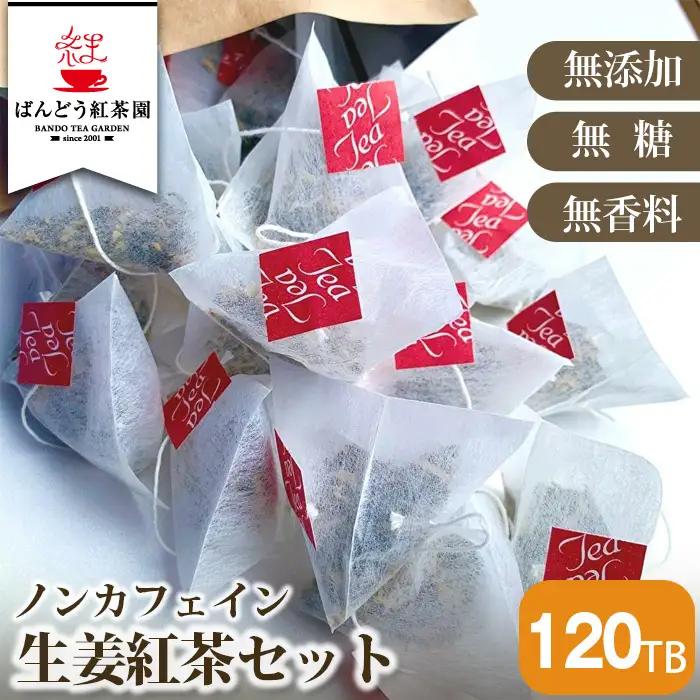 【120TB】ノンカフェイン生姜紅茶セット 無添加・無糖・無香料 No.118