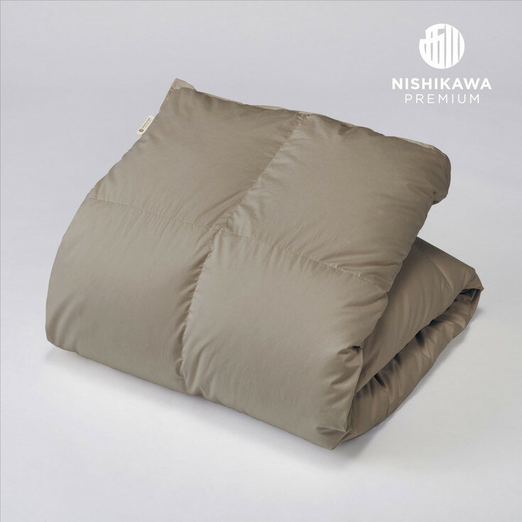 【ふるさと納税】nishikawa（西川） 羽毛掛けふとん(合掛け) ポーリッシュホワイトグースダウン90％ シングル 配色グレー 羽毛 掛け布団 日本製
