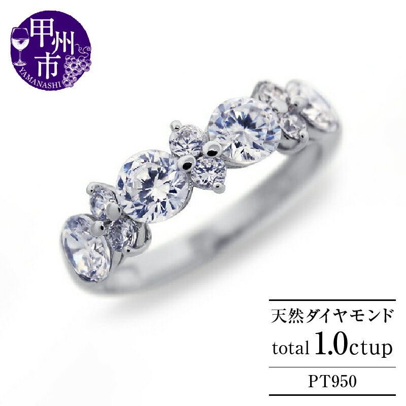 【ふるさと納税】 リング 指輪 ファッション 天然 ダイヤ 1.0ct プラチナ pt950 大粒 天然石 ダイヤモンド SIクラス レディース ブライダル 上質厳選素材 贅沢 一生モノ エタニティ 4月誕生石 品質保証書付 "Alphonsine アルフォンシーヌ" r-275 （KRP） 【Q6-1411】