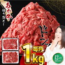 【ふるさと納税】【全12回定期便】熊本県産 あか牛 切り落とし 合計12kg (500g×2P) 熊本 赤牛 褐牛 あかうし 褐毛和種 肥後 冷凍 国産 牛肉【五右衛門フーズ】[YBZ022]