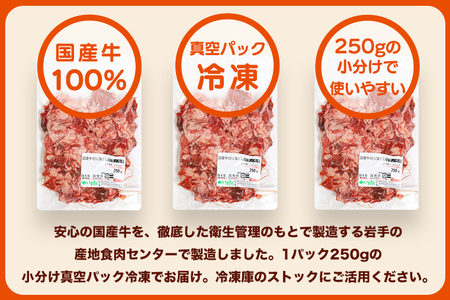 国産牛 切り落とし 250g 牛肉 DV069 