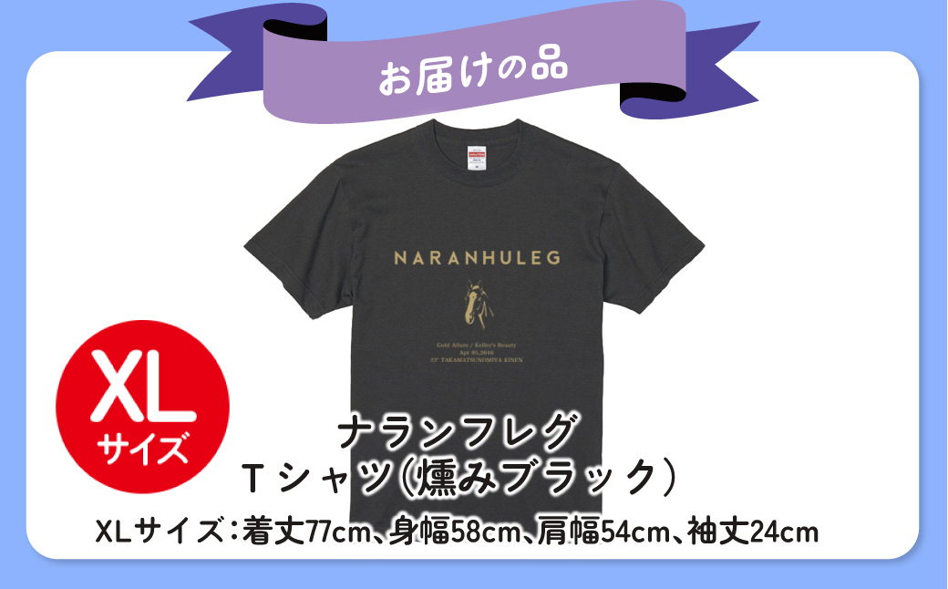 【ナランフレグ】（燻みブラック）Ｔシャツ 選べる３サイズ【XL】 BRTV350-3