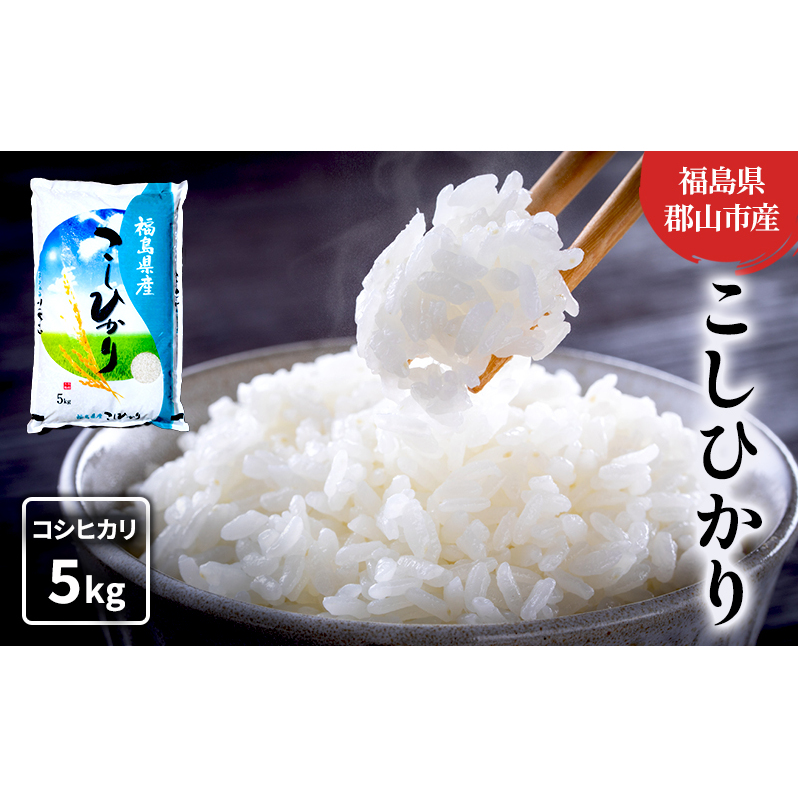 【令和7年産】コシヒカリ(白米) 5kg お米 こめ コメ 精米 こしひかり 令和7年 福島