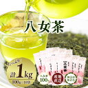 【ふるさと納税】八女茶100％ 家庭用業務用煎茶 100g×10袋 お手頃品！＜岩崎園製茶＞八女茶 煎茶 産地直送 無添加 無着色 たっぷり お手頃 家庭用 業務用 大容量