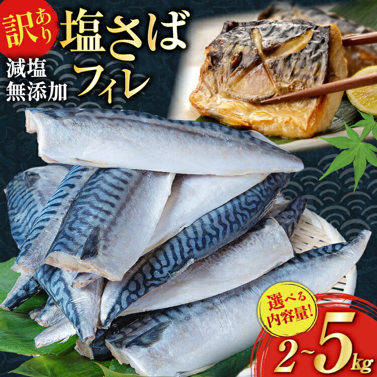 【ふるさと納税】訳あり 減塩 無添加 塩サバ フィレ 【選べる内容量】 [足利本店 宮城県 気仙沼市 20565167] 魚介類 魚 海鮮 大容量 サバ さば 鯖 塩分控えめ サバフィレ サバフィーレ 鯖フィレ 塩サバフィレ 切り身 訳アリ わけあり 冷凍 2kg 3kg 5kg