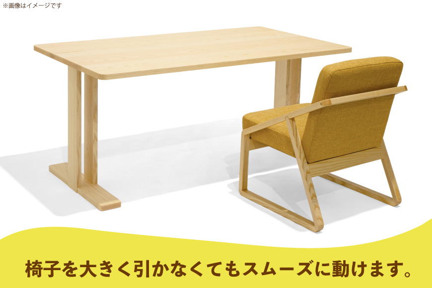 テーブル いちばんテーブル オーク W1500 [テーブル工房kiki 徳島県 北島町 29ah0043] 家具 インテリア 木製 木製テーブル ダイニングテーブル 二本脚 手作り デスク 机 つくえ