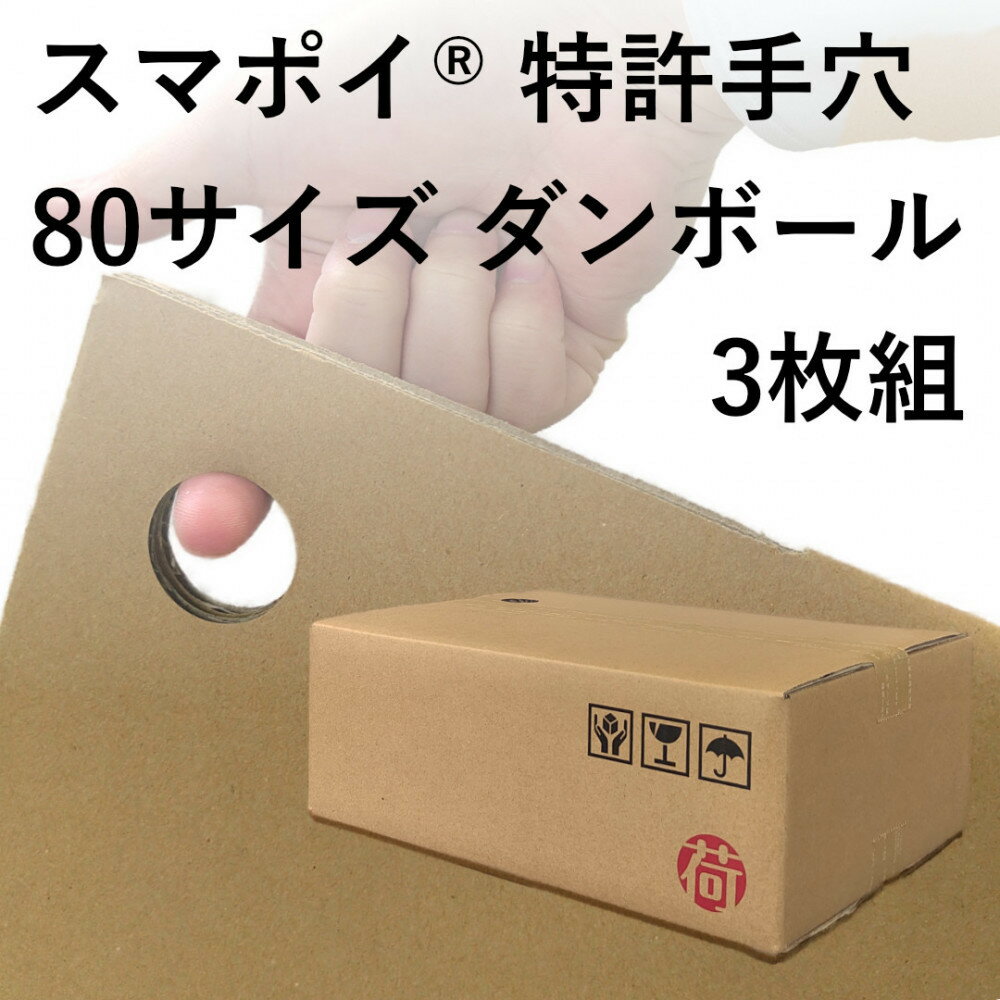 【ふるさと納税】スマポイ® 特許手穴 80サイズ ダンボール3枚組 | 堺市 ダンボール スマポイ 捨てる瞬間までスマート 人気 おすすめ 送料無料