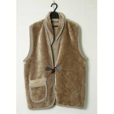 ふるさと納税 泉大津市 日本製　アクリルレーヨン混　ポンチョ　ベージュ