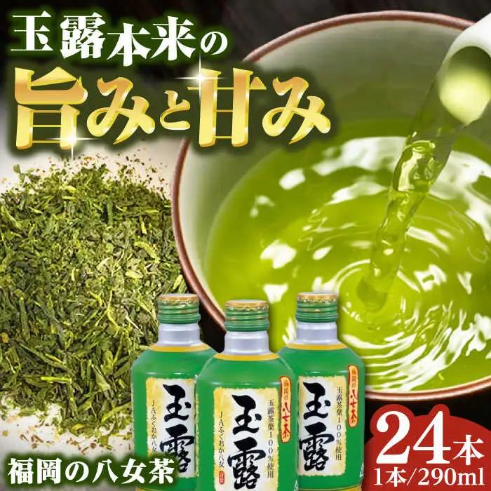 福岡の八女茶 玉露 ボトル缶 290g×24本 / お茶 飲料 おちゃ [AFAB014]
