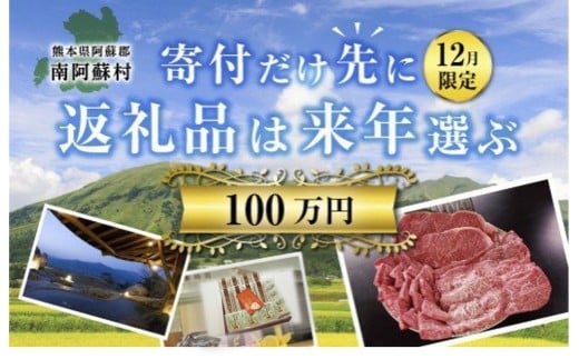 100万円『寄付だけ先に2025→返礼品は来年選ぶ』12月限定！