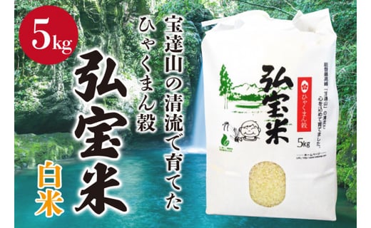 米 令和7年 ひゃくまん穀「弘宝米」 精米 5kg [中西農場 石川県 宝達志水町 38601276] お米 白米 美味しい 農家 直送 5キロ 石川 能登