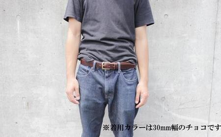 【minca】幅30mmベルト/32インチ  栃木レザーの希少な「ハーネスレザー」使用の贅沢な1枚革のレザーベルト/ブラック/HL-B01/BLACK/minca 579