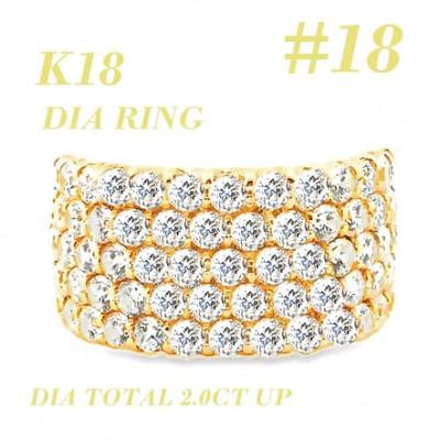 ふるさと納税 笛吹市 K18 ダイヤモンドリング 2.0CT RADR4654DI-Y #18