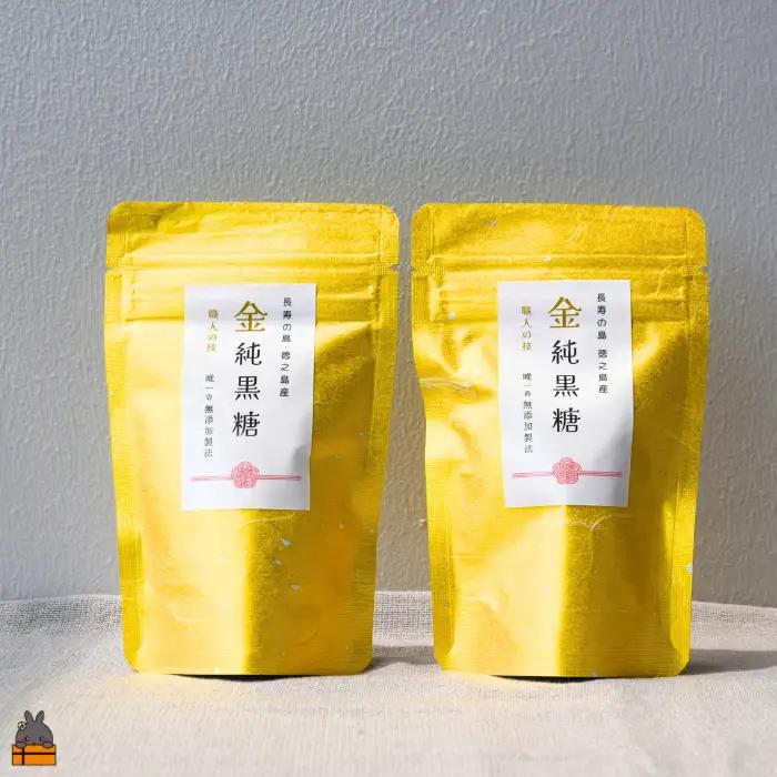 無添加製法 金の純黒糖 60g×2袋 黒砂糖 黒糖 砂糖 徳之島 奄美
