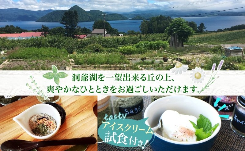 北海道 摘みたて ハーブソルト 作り 体験 ハーブ ソルト 塩 岩塩 調味料 調味塩 オリジナル ハーブ畑 天然 乾燥ハーブ ドライハーブ 料理 ハーバルランチ 送料無料 洞爺湖 