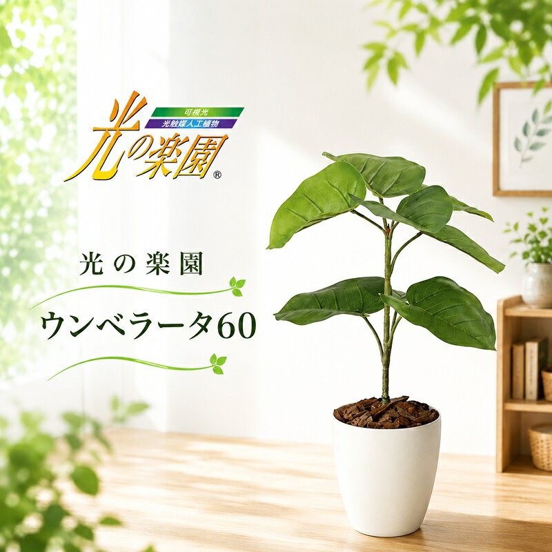 【ふるさと納税】造花 光の楽園 ウンベラータ60 人工植物 フェイクグリーン 光触媒 消臭 抗菌 防汚 浜松市 静岡県
