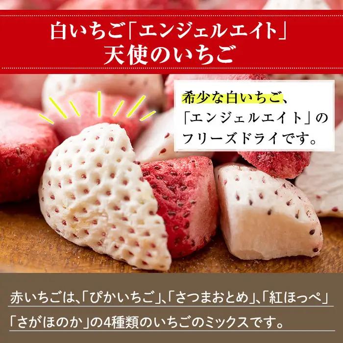 いちご フリーズドライ セット 赤いちご 3袋 白いちご 1袋 保存料無添加【ままりあ農園】No.464 
