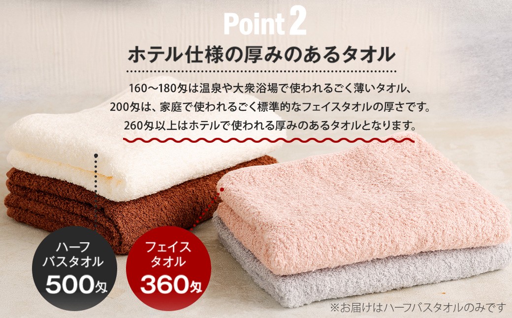 ＜選べるカラー＞ 泉州タオル ホテルスタイル タオルセット ｜ ハーフバスタオル 3枚