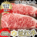 【ふるさと納税】4等級以上 近江牛 吟 ステーキ用 サーロイン 400g（約 200g×2枚）カネ吉山本 牛肉 牛 2枚 A4 A5 国産 滋賀県産 近江八幡 贈り物 ギフト 冷凍 送料無料 ステーキ すてーき ステーキ肉【リピート多数】【頑張った方へのご褒美を贅沢に】【畜産農家支援】