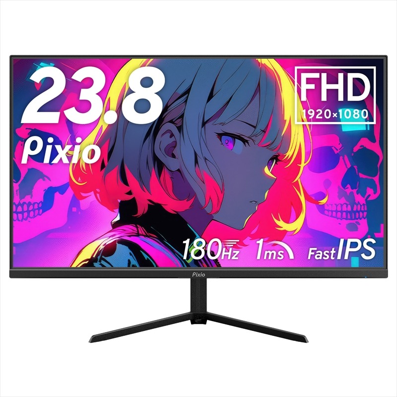 210-3360　Pixio ゲーミングモニター 23.8インチ FHD 180Hz Fast IPS ブラック/黒 PX248PPBK【 神奈川県 小田原市 】