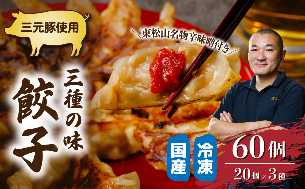 東松山名物　みそだれ餃子・贅沢餃子セット  60個【 餃子 ギョウザ 3種 詰め合わせ 惣菜 東松山 】