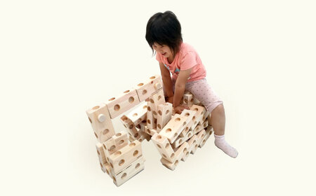 木製ブロック ズレンガ 50ピース[AQBH011] 木 おもちゃ ブロック