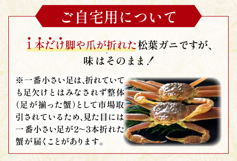 【活き】ご自宅用松葉ガニ　大　１枚