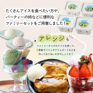 松本牧場アイス定期便　本格ジェラートファミリーセット（500ml×4個×2回）