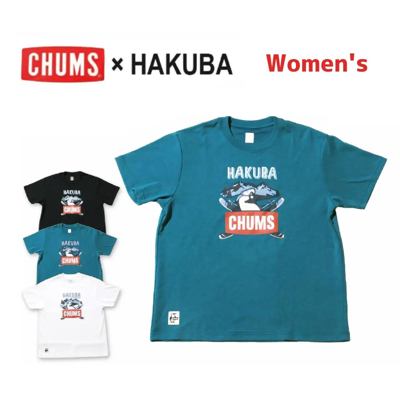 【CHUMS×HAKUBA】 BOOBYFACE フロントプリント Tシャツ ウィメンズ　M /ブラック