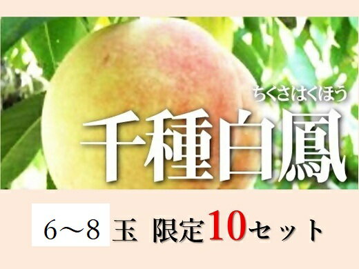 【ふるさと納税】 桃　千種白鳳（6〜8個・約2.0kg）化粧箱入り　Cz−18