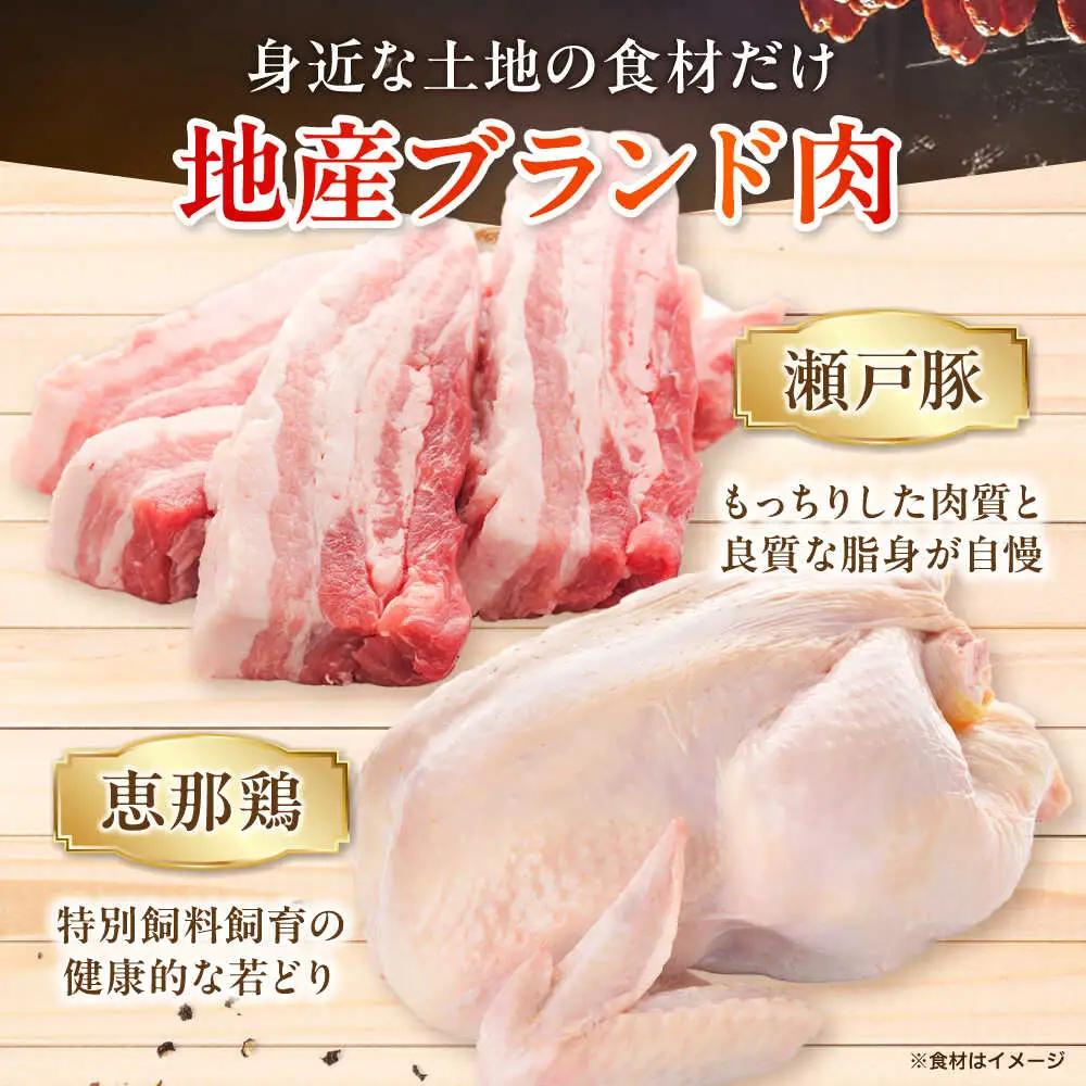 【全6回定期便】無添加燻製セットC 5種セット  / ベーコン ソーセージ 手羽先 ササミ むね肉 / 瀬戸市 /天佑[BBBZ033]