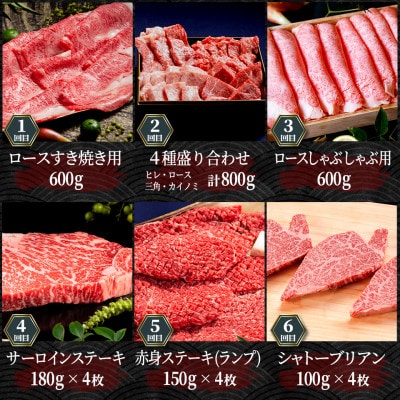 【毎月定期便】松阪牛定期便 贅沢コース全6回【配送不可地域：離島】【4078871】