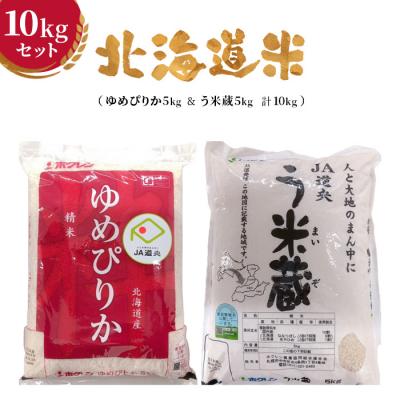 ふるさと納税 恵庭市 北海道米10kgセット(ゆめぴりか5kg&amp;う米蔵5kg 計10kg)【29001603】