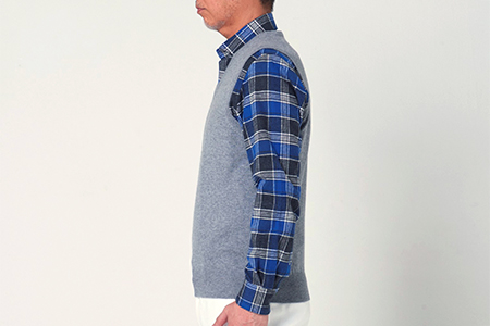 日本製 カシミヤ100% Vベスト ライトグレー Sサイズ [2549]