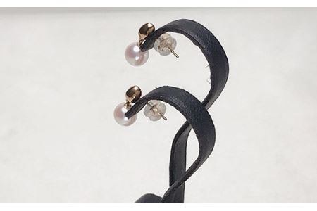 【054-01】akoya　ぷっくりしずくピアス(K18YG)