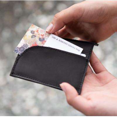 ふるさと納税 静岡市 帯と本革の名刺入れ |  | 01