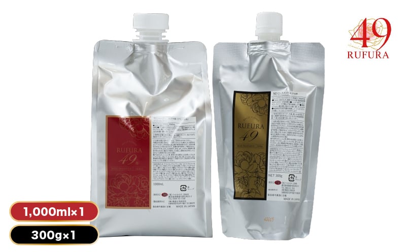 
            2928 【香りにこだわったオーガニックヘアケアシリーズ】RSシャンプー＆NSトリートメント ルフラ49 1,000ml×300gセット　KN003-005-02
          